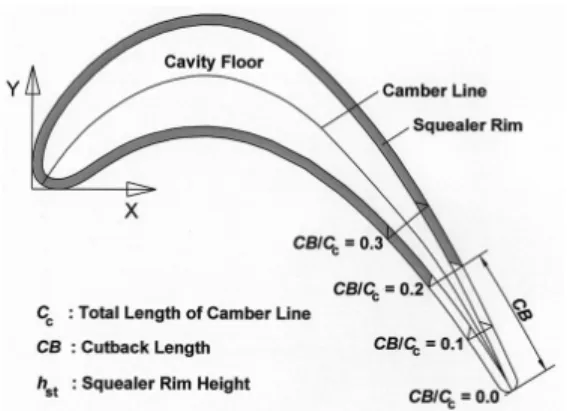 Fig.  2  Cavity  squealer  tips  with  cutback