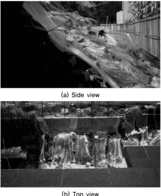 Fig. 2. Foreground of the collapsed wall간과하거나 적절히 고려하지 못함으로서,  구조물의 파괴가 종종 발생하는 경우도 있다(Han et al., 2005)