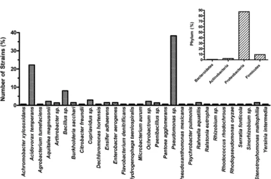 Fig. 4. Stress response of the denitrifying bacteria to pH, temperature, nitrite and nitrate