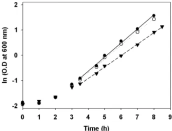 Fig. 1. Time-course growth of  S. cerevisiae CEN.PK2-1D, JHS100 and JHS200 strains in YP medium containing 20 g/L glucose at 30 o C and 250 rpm
