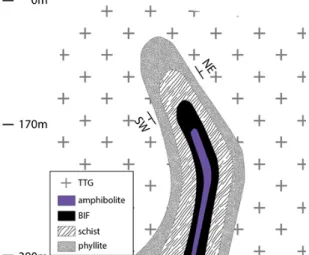 Fig. 9. Schematic diagram of geological distribution  in Anqian first mine.