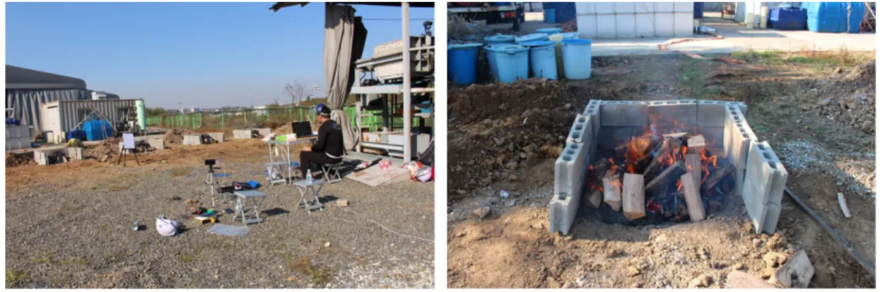 Fig. 7. Picture of the forest fire simulation test site.