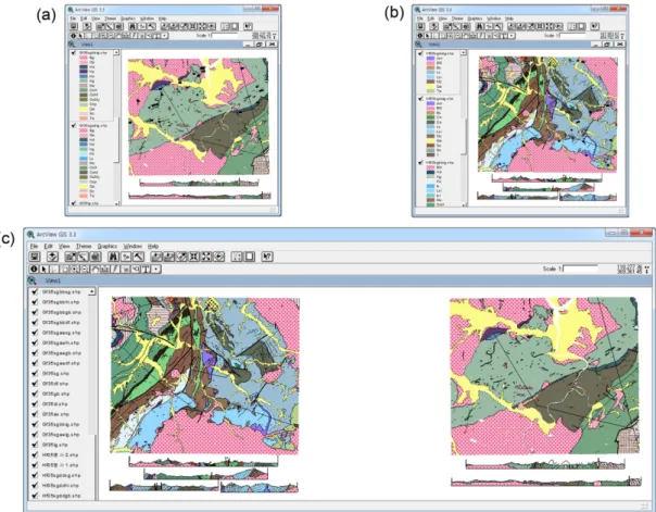 Fig. 4. The coordinate transformation of Hwanggang-ri sheet using ArcToolbox. 