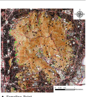Fig. 3. Location of Collected Soil Sample(Modified from KIGAM, 2003). 