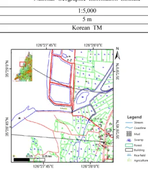 Fig. 4. Part of 2000 Digital terrain map used in this study.