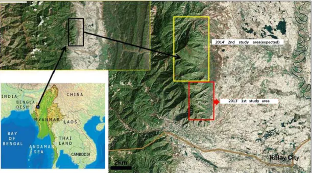 Fig. 2. Location and geographic feature of Bophi Vum, Myanmar.