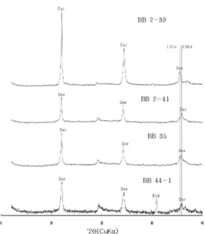 Fig. 5. FT-IR spectrums of the serpentine ore samples.