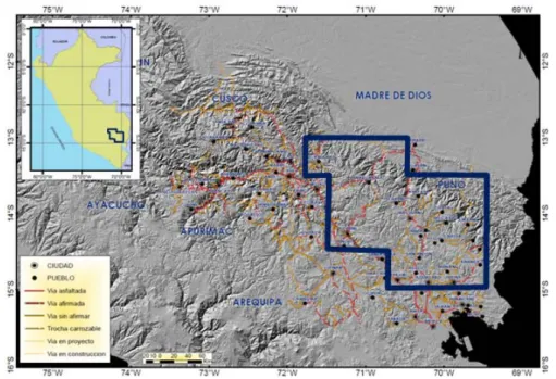 Fig. 1. Satellite image of Cusco area.