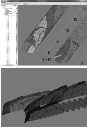 Fig. 18. 3D visualization of OO waterway tunnel face mapping.