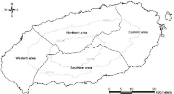 Fig. 3. Land use changes with time in Jeju island.