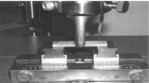 Figure 3. Denture  base  resin  specimens  were fractured in compressive strength test.