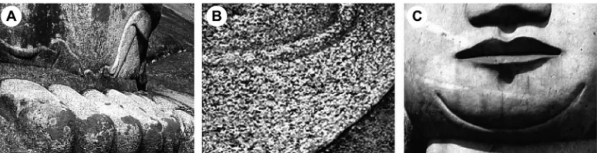 Fig. 2.  Constituting rock properties of Standing Buddha Statue in the Gwanchoksa temple