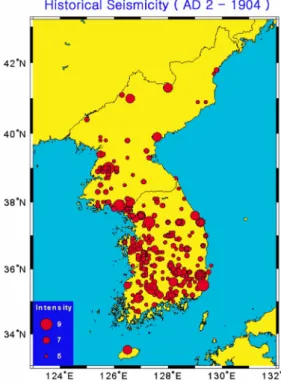Fig. 4.  Historical seismicity from A.D 2 to 1904.
