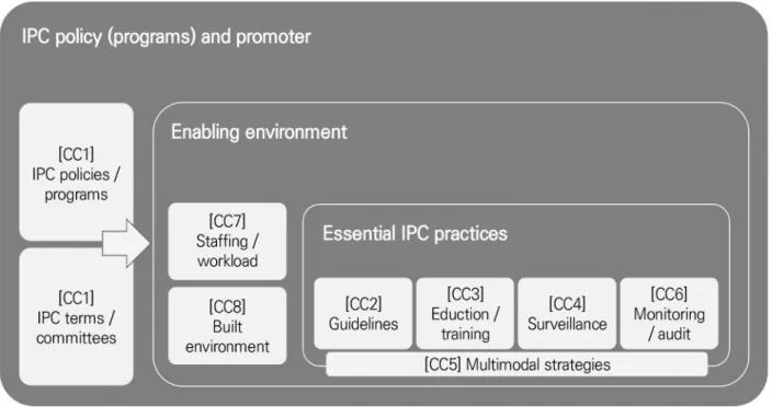 Figure 2. Conceptual model of national IPC structure and programs applied in the comparative analysis