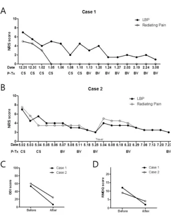 Fig.  2.  Change  Scores  for  Pain  and  Functional  Status. 