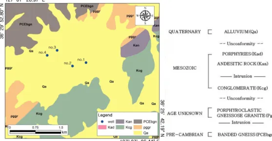 Fig. 2. Geological map in study area (Kim et al., 1976).