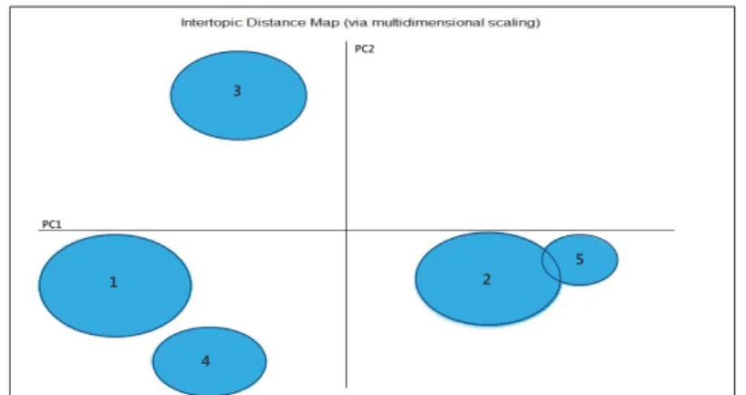 Figure 3.5. Visualization of 5 topics.