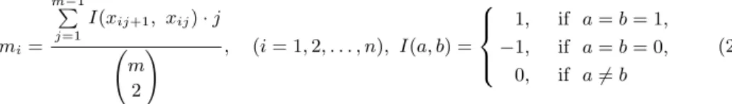 Table 2.2. Divided data N Time 1 2 · · · m x i 1 x 11 x 12 · · · x 1m x 1 2 x 21 x 22 · · · x 2m x 2 