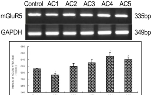 Fig.  2.  Effect  of  acupuncture  by  needle  manipulation  at  the  LU8·KI7  on  the  intensity  of  Bcl-2  mRNA  in  the  hippocampal  CA1