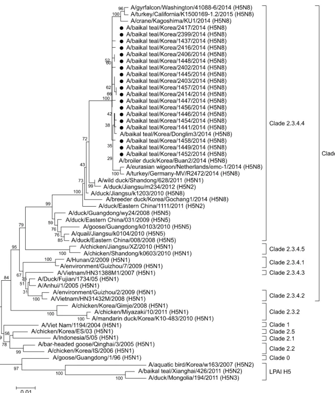 Fig. 2. Neighbor-joining phylogenetic tree for the H5 gene (nucleotide positions: 49–1649)