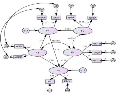 Figure 3.1. Path analysis result with the reduced sample 1