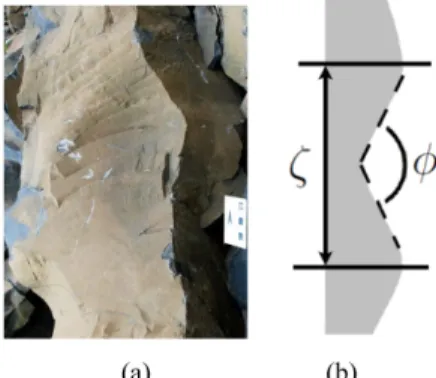 Fig. 13. Basalt prism section showing a cylindrical distribu- distribu-tion of gas bubbles and a radiating structure limited by a  cir-cle (Guy, 2010).