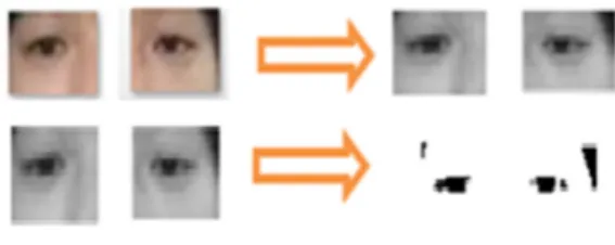 그림 4. 공간적 상관관계를 통한 얼굴영역 Fig. 4. Face area through the spatial correlation