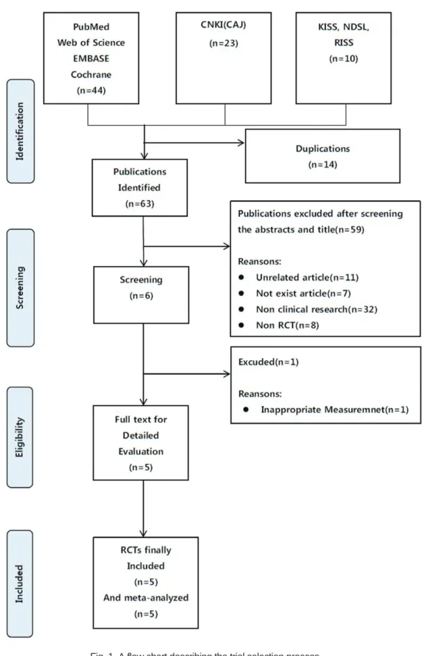 Fig. 1. A flow chart describing the trial selection process.