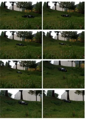 그림 8. 궤도차량로봇의 등판 실험 Fig. 8. Climbing Test of Tracked Vehicular Robot