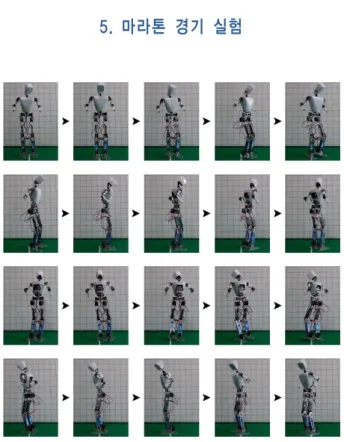 그림  6.  개발된  휴머노이드  로봇의  방향전환  실험 Fig.  6.  Turning  experiment  of  developed  humanoid  robot