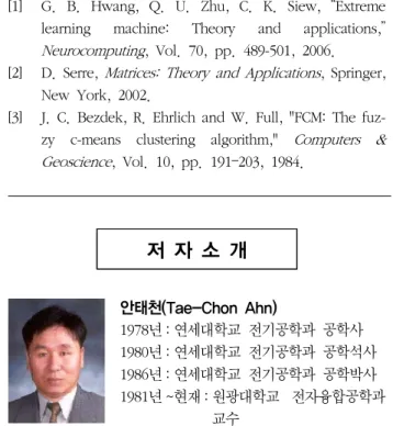 표  4.  기계  학습  데이터  집합  대한  제안된  패턴  분류기의  성능 Table  4.  Classification  performance  of  the  proposed  pattern 