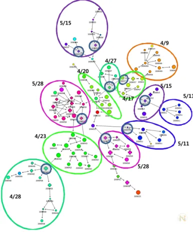 Figure 4.1. 102 Customer Churn Network: Group Separation to Churn Date