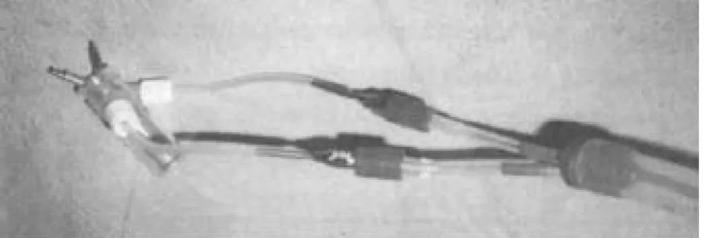 Fig. 1. The new coronary cannula maded for this study (A: An’s Cannula) and the coronary cannula used in the work of Casali et al (B: Casali’s cannula)