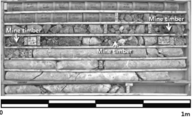 Fig. 7. Comparison of schematic geologic profile (left) and density profile (right) obtained from BH-1