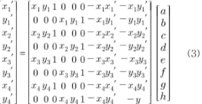 Fig. 1.Unification of multiple images on the projected image plane using homography and extraction of its