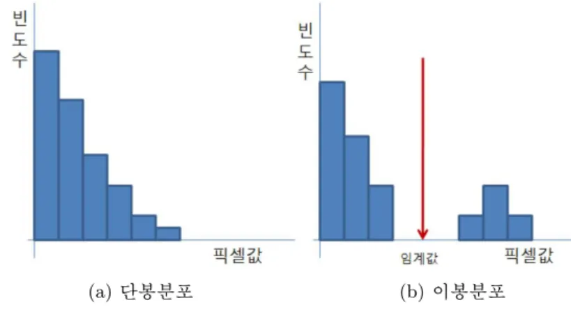 그림 3.3. 로컬 maxima들의 분포 형태