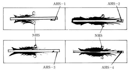 Fig.  7.  Immuno - electrophoretic patterns of anti - human  immune sera (AHS -1 ,  - 2 ,  - 3 and  - 4) 