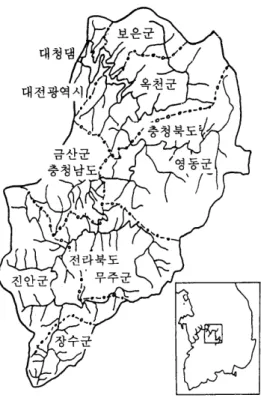 Fig.  1.  The  Daechung  Reservoir  basin 