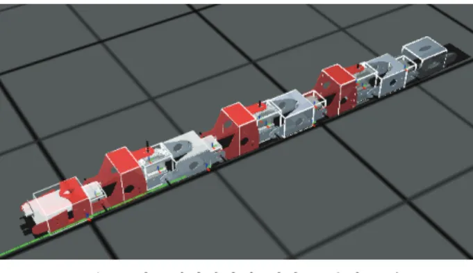 Fig.  3.  Process  of  partial  modeling  of  snake-like  robot