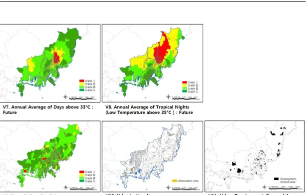 FIGURE 4.  Variables  of  Future  Vulnerability 며, 이 중  부산진구에 28,876호로  가장  많은  것으로  나타났다