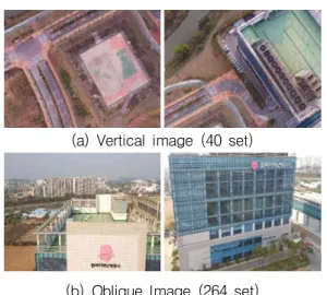 TABLE  3.  Required  raw  data  for  3D  geo-spatial  modeling 1.  원시데이터  분석 1)  UAV  데이터  분석 3D  건물  구축에  필요한  기반데이터로  UAV  데이터를  분석하였으며,  분석한  데이터는  다음 과  같다
