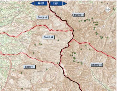 FIGURE  3.  Location  of  debris  flow  occurrence