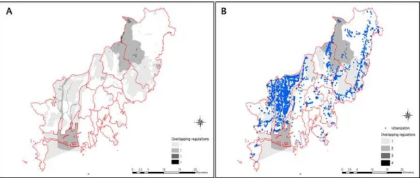 FIGURE  3.  Overlap  of  land  use  regulated  area  and  urban  growth  potential  area