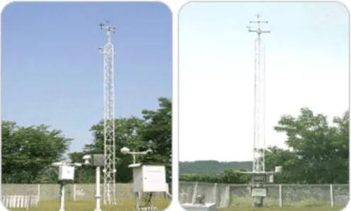 FIGURE  1.  Images  showing  the  AWS  centers  (KMA,  2018a)요        약 일반적으로  밝기온도는  대기온도와  밀접한  연관이  있으며,  밝기온도는  Landsat과  같은  지구관 측위성의  열적외  센서를  활용하여  측정이  가능하다