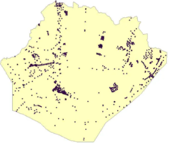 FIGURE  1.  Geotechnical  information  in  Yongsan-gu 지하공간통합지도  구축  시범사업에서  적용하 였던  원표고  기반의  지층일괄구축  방법과  본사 업에서  적용하였던  현표고  기반의  지층별  개별  구축  방법에  따른  3차원  지반정보를  비교분석  하였다