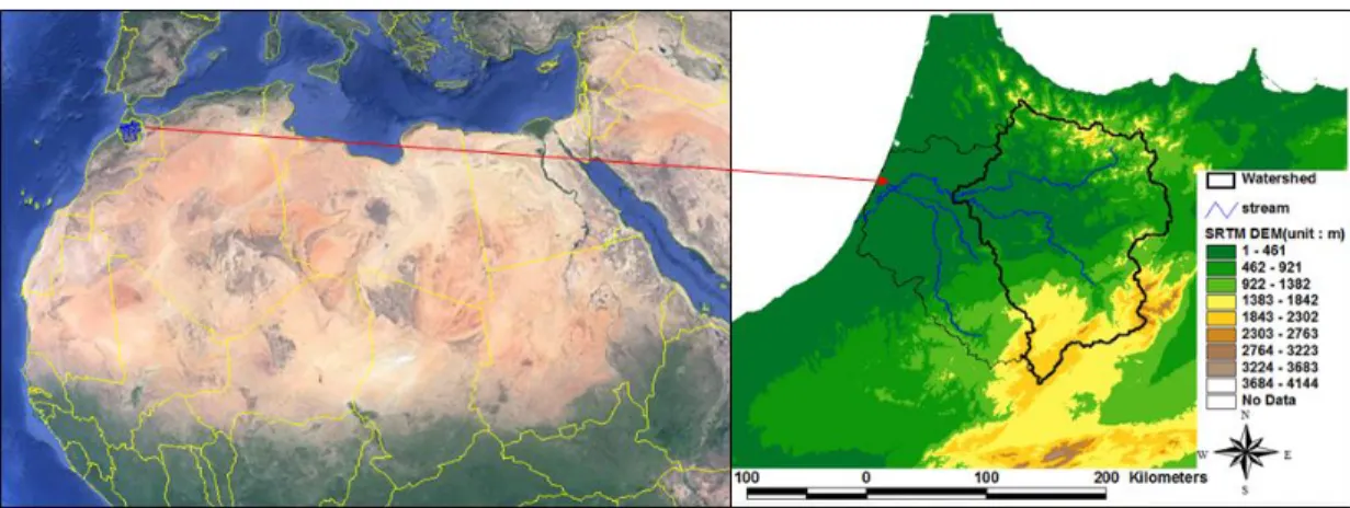 FIGURE 1. Study  area(Oued  Sebou  in Morocco)