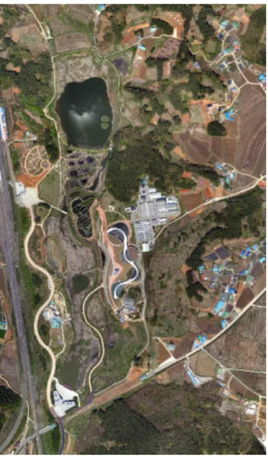 FIGURE  1.  Study areas (original UAV  image-RGB)의  화소기반분석에  비해  더  높은  정확도를  나타