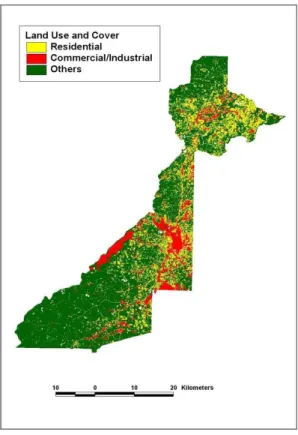 FIGURE 3. Land  use and land cover zone  s,  and  y t is  the  population  estimate 
