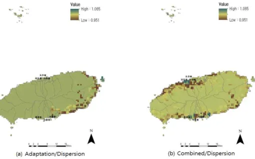 FIGURE  9.  Results  for  population  density  of  land  use  scenarios 