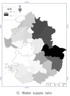 TABLE 5. Classification of regional vulnerability scores into 5 categories and areal ratios of  each  category  in  Goyang-si  area